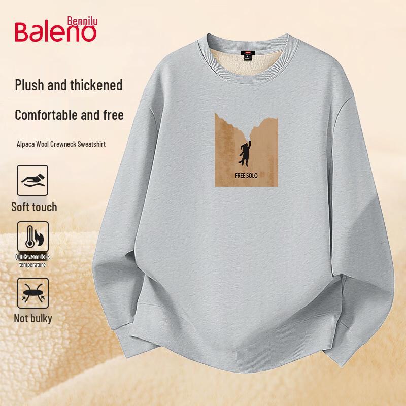 

Baleno Unisex Winter Alpaca Fleece Round Neck Sweatshirt 3XL