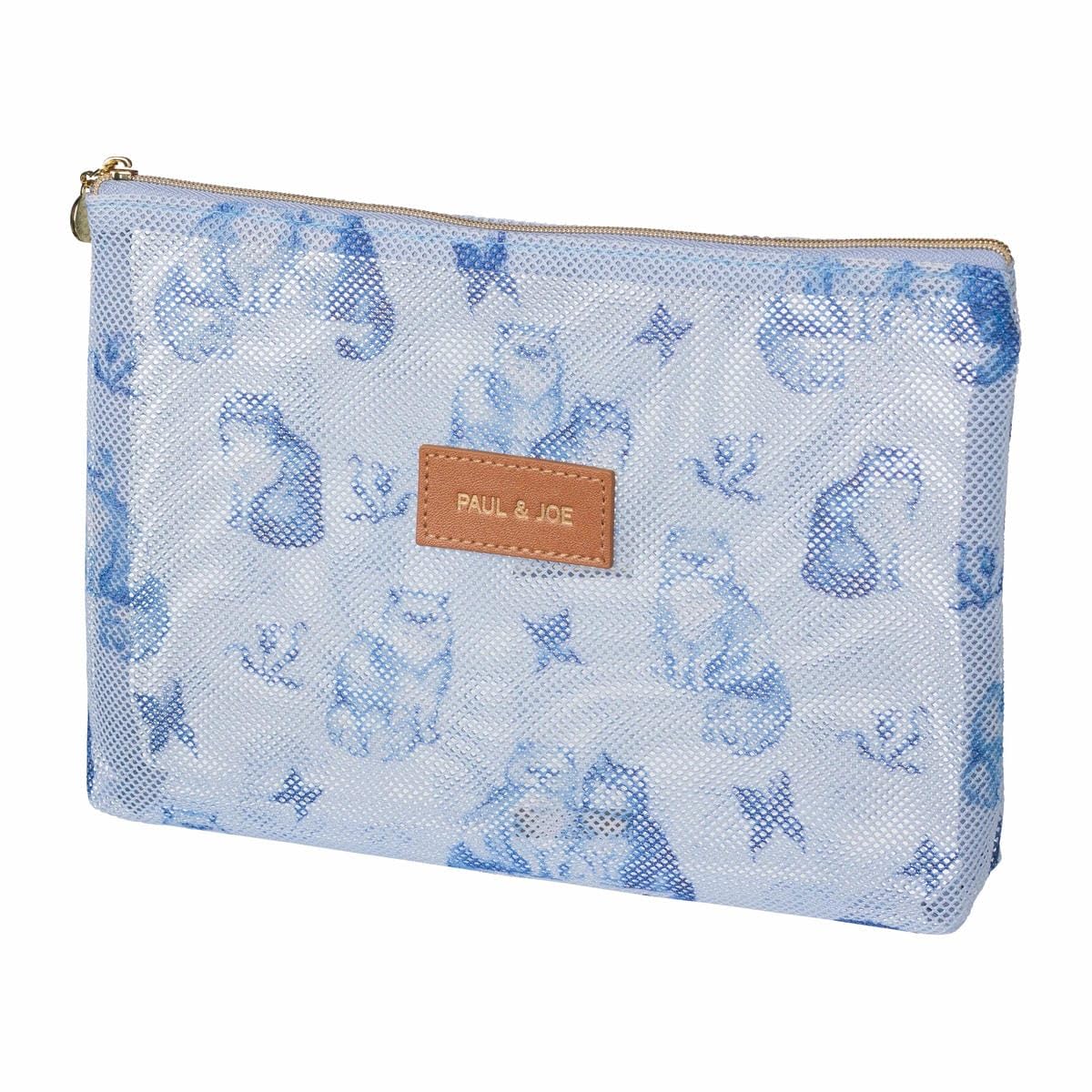 Paul Joe Print Mesh Flat Marks Aquarelle Cats & Pouch, PAJ-PO20-BL