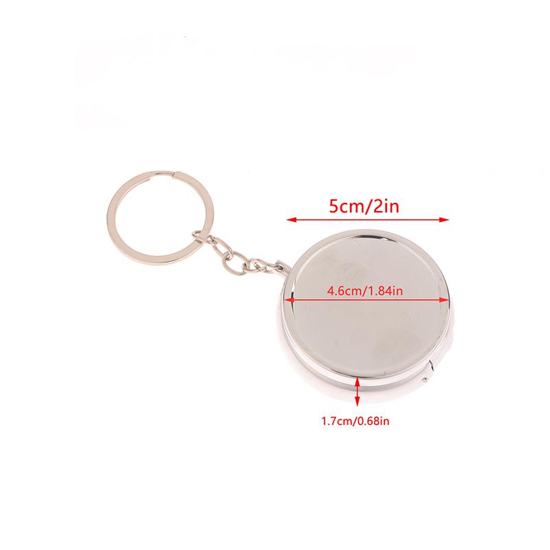 Round Storage 3-Compartment Metal Small Pill Box Outdoor Portable Mini Foldable Pockt Pill Capsule Holder Case Organizer