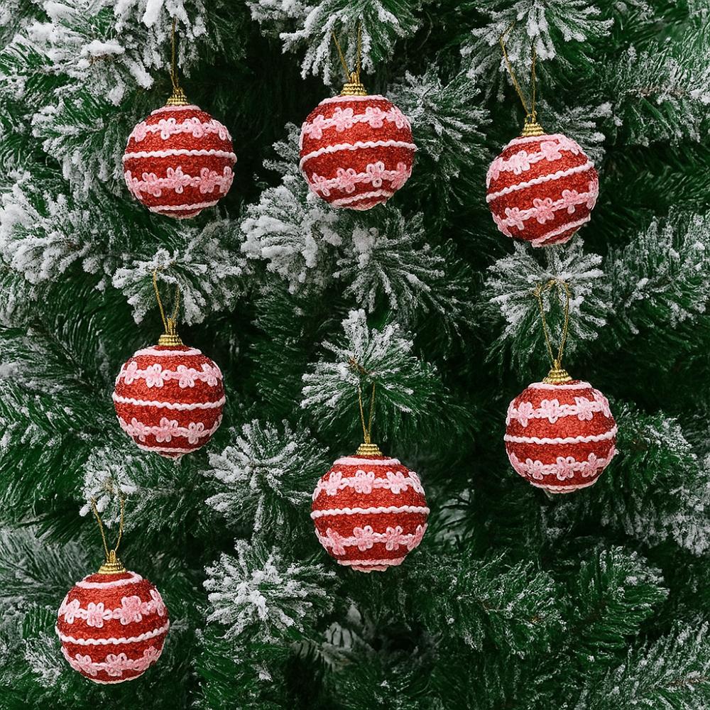 Colorful Christmas Balls Pendant 6CM Christmas Tree Pendant Christmas Hanging Balls  Indoor Outdoor
