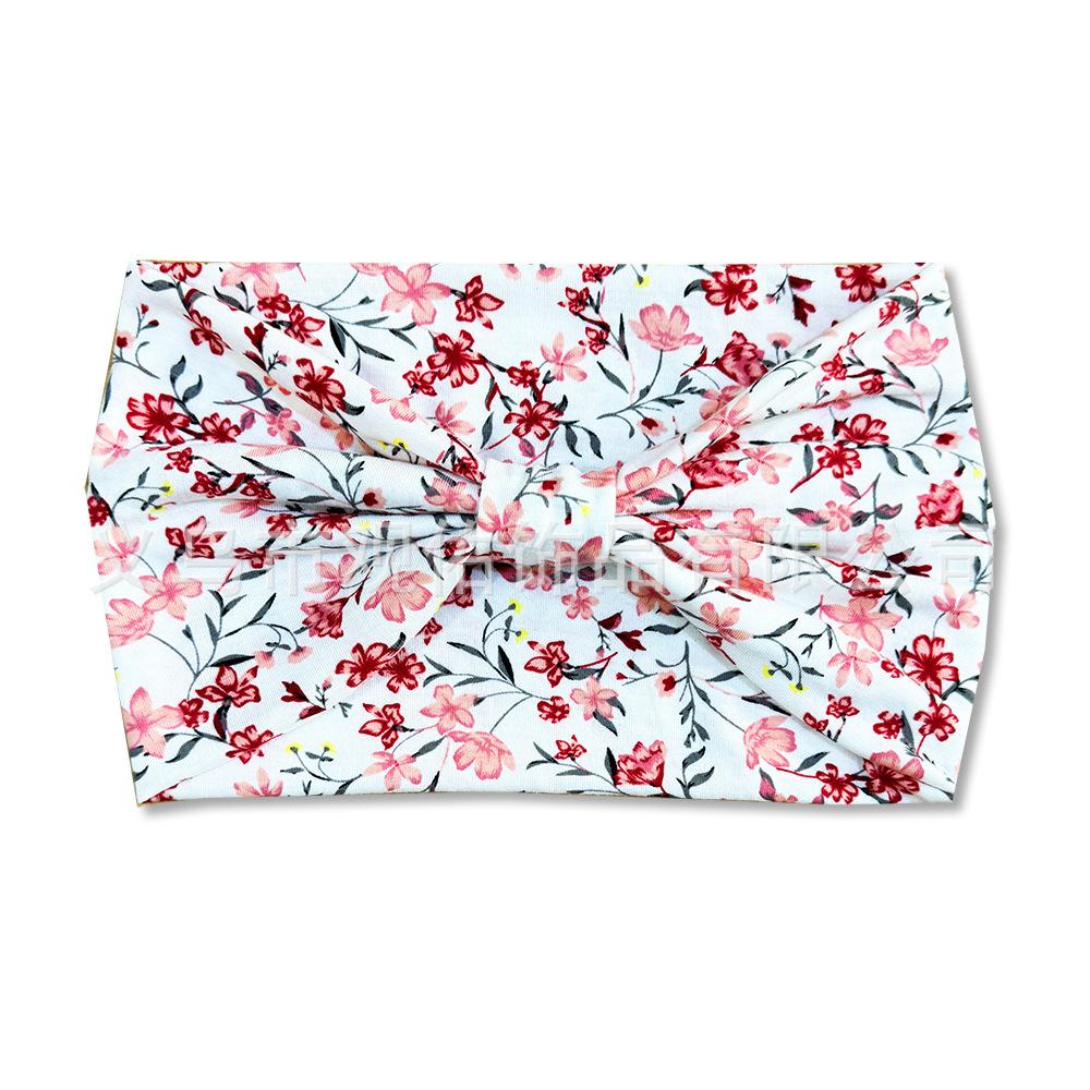 European American Women's Hair Band African Print Pattern Wide Edge Elastic Knot Sports Yoga Headband Women's Headwear Hair