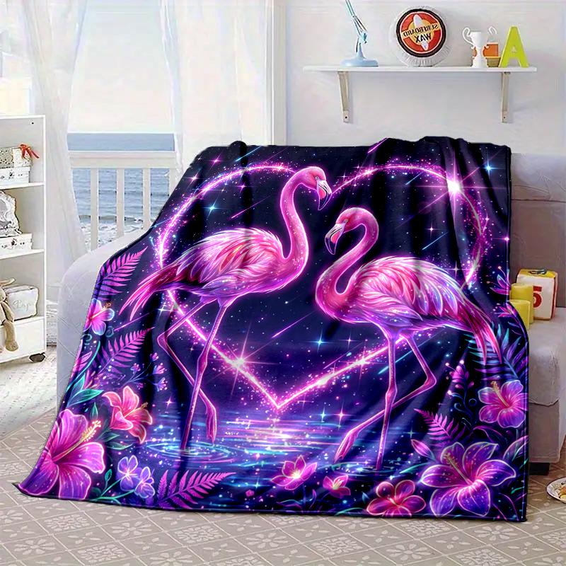 Magical Flamingo Sky Blanket Flannel Blanket Throw Blanket Sofa Cover Blanket Soft Premium Blanket Picnic Blanket Tv Blanket Gifts