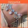 Vintage Geometric Beaded Bracelet For Women Artistic Alloy Chinese Style Jewelry