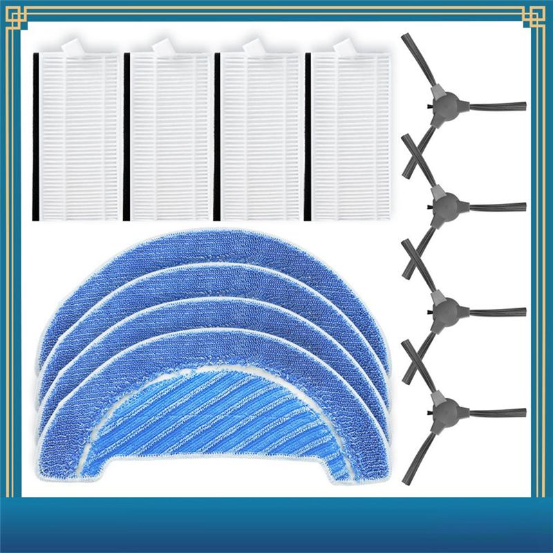 A65T-For Cecotec Conga Flash Connected Titanium Replacement Spare Accessories Side Brush Hepa Filter Mop Cloth Rag