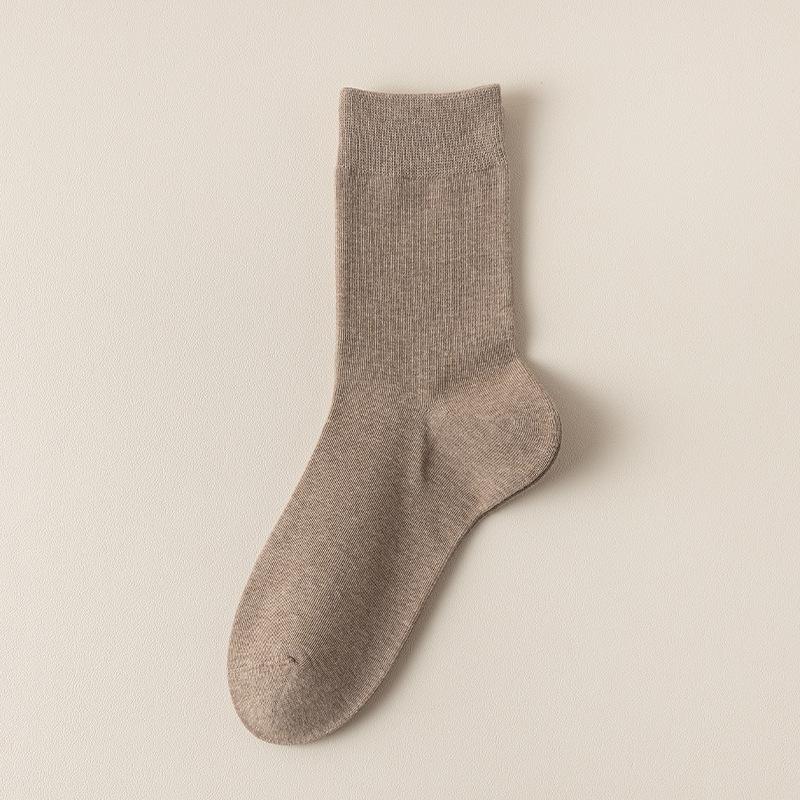 Socks Men's Cotton Anti Crack Socks Boneless Sewn Solid Colour Antibacterial Breathable Odour Resistant Anti Pilling Loose Men's Socks
