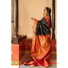 Royal Soft Lichi Silk Saree with Rich Pallu & All-Over Jacquard Work | Designer Party Wear Saree with Exclusive Jacquard Border Blouse
