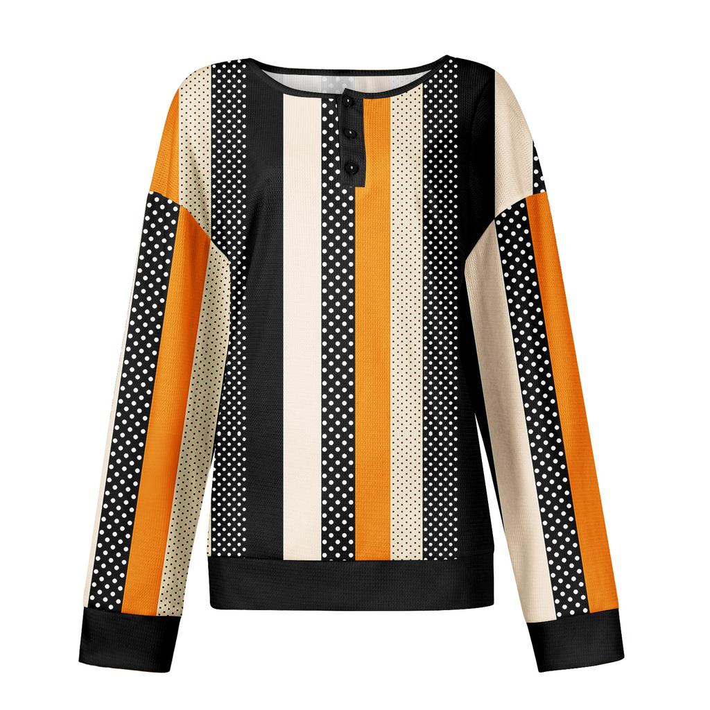 Women's Casual Shirts Long Sleeve Tops Button Up V Neck Loose Knit Fall Favorites For Women