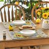 Sunshine Window Blue Sky Sunflowers Summer Placemats Set of 4, 12x18 Inch Seasonal Holiday Table Mats for Party Kitchen Dining Decoration