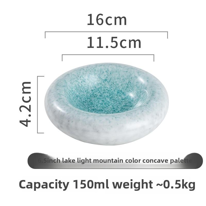 Molecular Gastronomy Tableware Appetizer Plate Sashimi Plate Creative Restaurant Circular Insulation Ceramic Dessert Plates