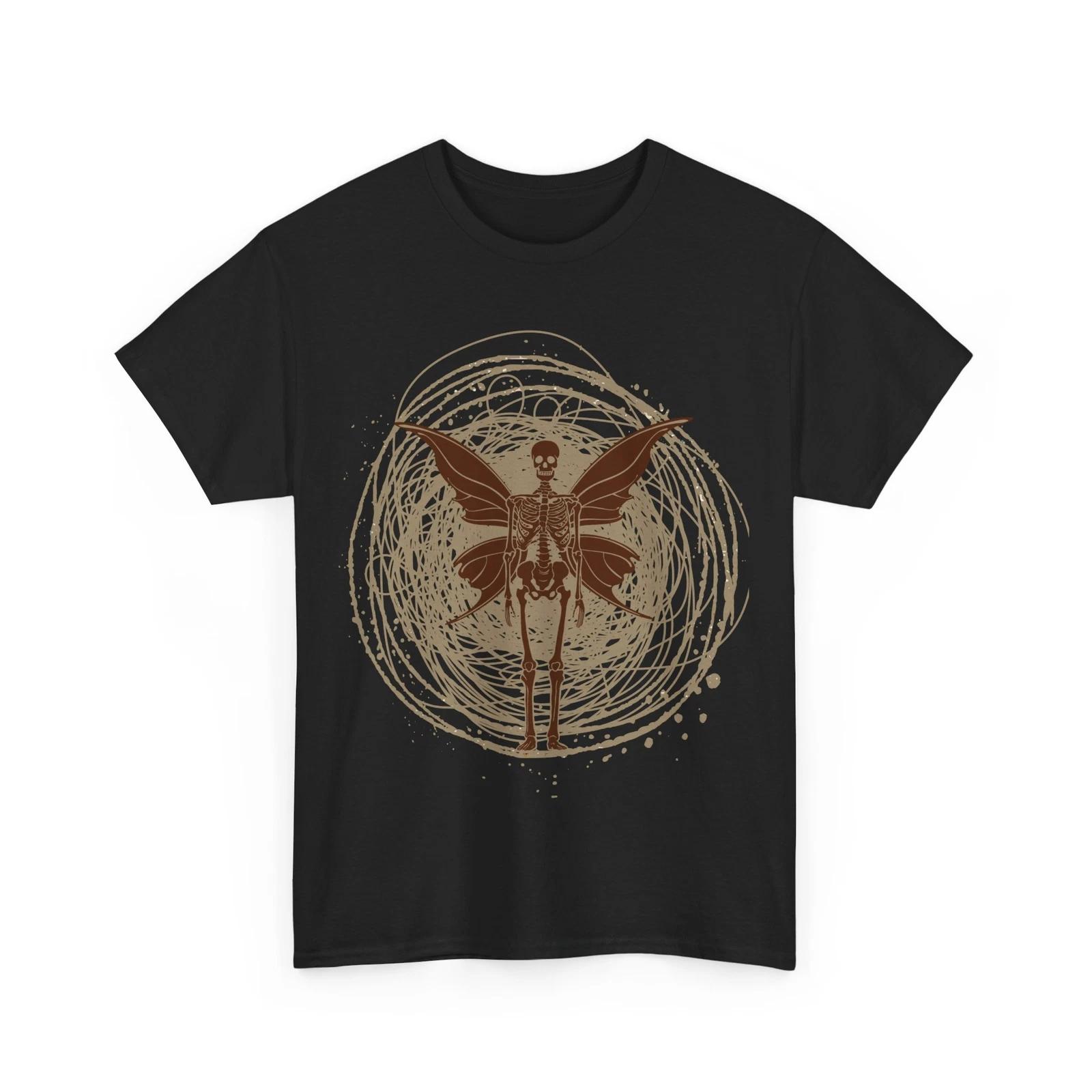 

Fairycore Aesthetic Skeleton Shirt, Butterfly Cottagecore Women Men T-shirt M
