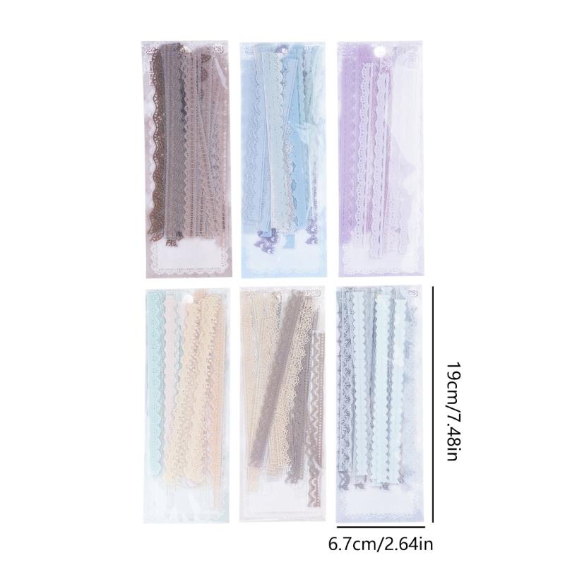 240Pcs Aesthetic Lace Sticker Scrapbooking Decorative Sticker for Journal Notebook Photo Album Phone Case Invitation
