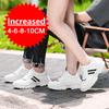 Elevator Shoes for Man Height Increase 8/10CM Luxury Sneaker Leather Men Hidden Heels Height Casual Leather Shoes Big Size 36-46