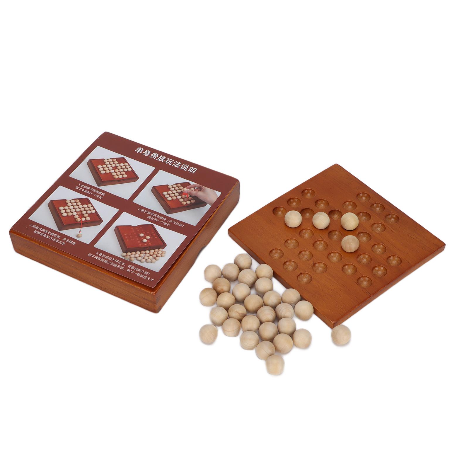 

Chess Set Wooden Travel Portable Interesting Stress Relief Chess Pieces Board Game for Elderly
