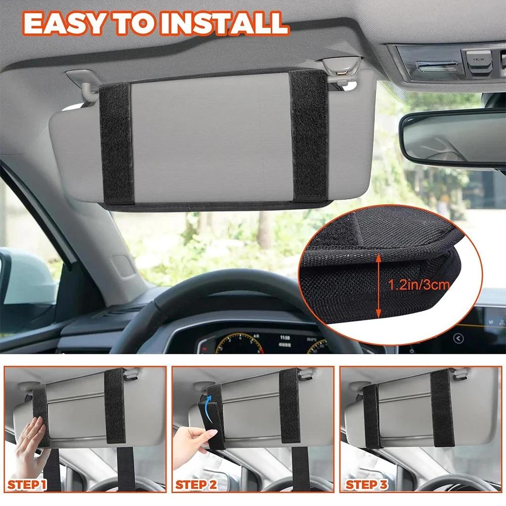 Car Sun Visor Organizer Universal Car Sunshade Storage Clip for Car Accessories Storage Holder Molle Hunting Gears Bag