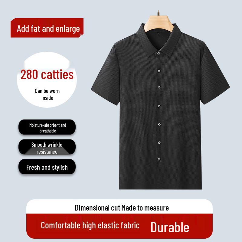 Men s Plus Size Short Sleeve Casual Shirt 5XL