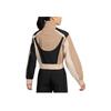 Nike Color Block Stand Collar Loose Long Sleeve Jacket Women Outerwear Brown DV8308-200