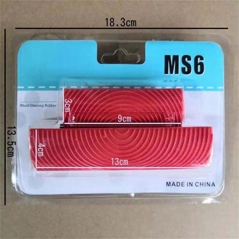 Rubber Wood Grain Paint Roller Imitation Wood Grain Pattern Paint Design Brush Home Decor Art Embossing DIY Wall Painting Tool