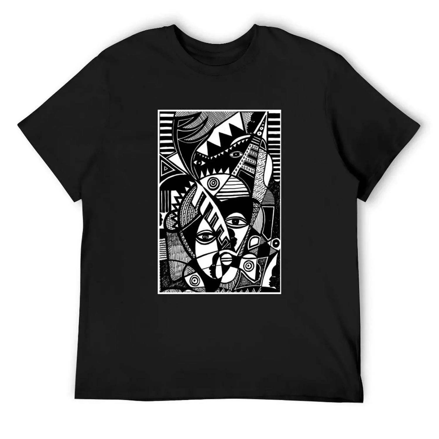 

Contemplation in a Time of Confusion T-Shirt vintage plus size tops oversized graphic tee oversized t shirt mens white t shirts XXXXXL чорний