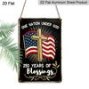 2D Flat 1pc Decorative 8*12 Inch Plaque Aluminium Metal Sign: One Nation Under God 250 Years of Blessings Retro Art with Christian Cross & US Flag