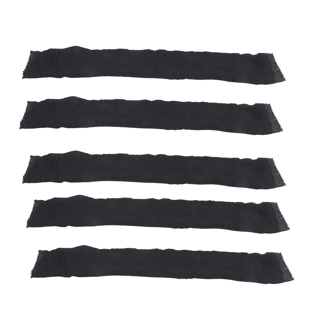 5 Rolls Paper Barber Neck Strips Disposable Self Adhesion Stretchy Neck Band for Haircut Black