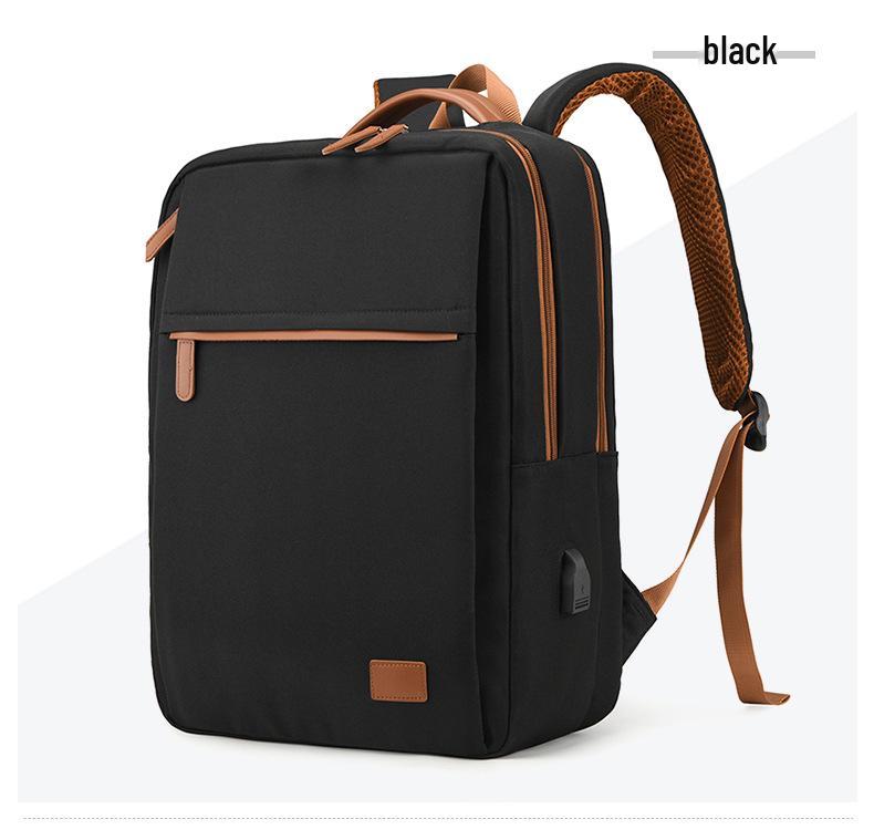 Versatile Large Capacity Color Block Business Travel Backpack