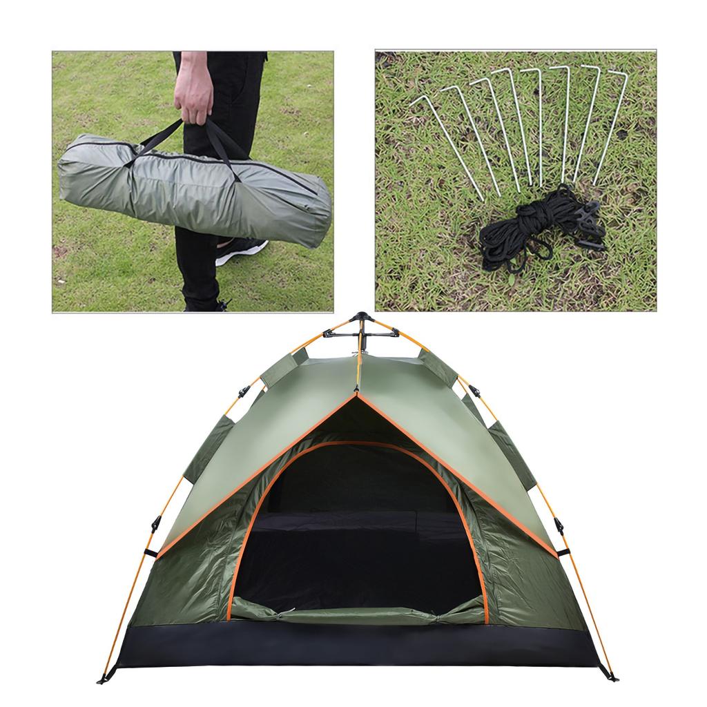 Wodoodporny Namiot Kempingowy Turystyczny Przenośny Anti?Namioty automatyczne UV do użytku na zewnątrz dla rodziny 3?4 osoby