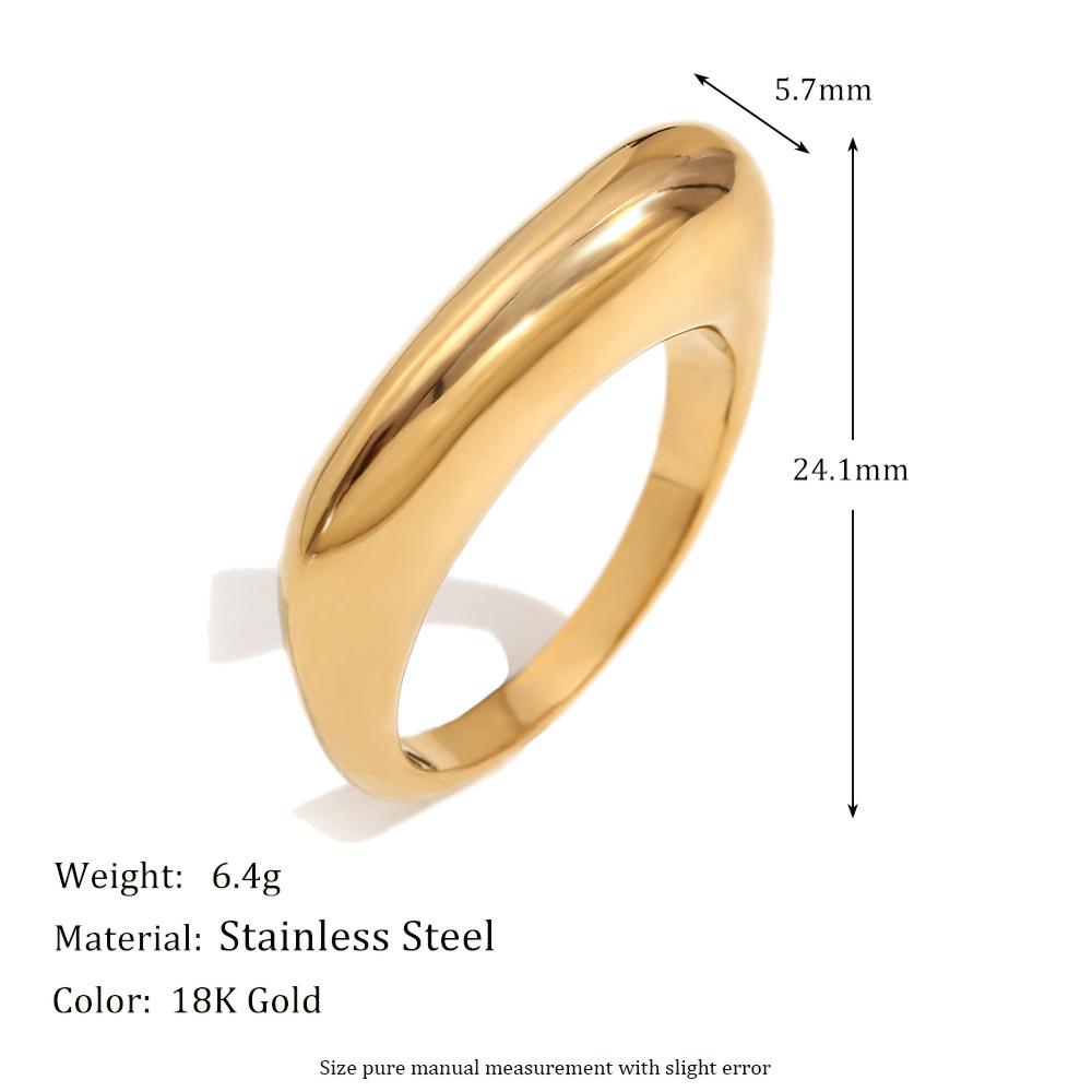 MamacitaSlay Unique Stainless Steel Square Ring Party Design Waterproof Jewelry 2025 New Trendy Accessories High Quality Gift
