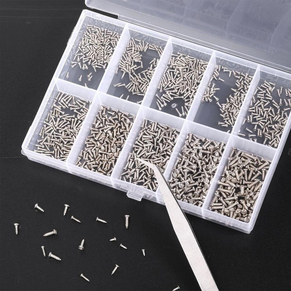 1200Pcs/Box High Hardness Micro Cross Screws Eyeglass Repair Screws  Sunglasses Repair
