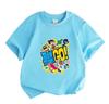 Kids Boys Girls Round Neck Short Sleeve 100% Cotton T-shirt, Cute Cartoon Super Hero Team Print Casual Summer Soft Breathable Tee for Children Daily W
