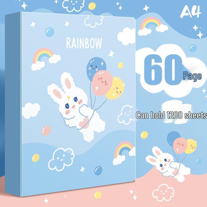 Španělský Bi Rabbit A4 Kreslený 80stránkový studentský a kancelářský pořadač