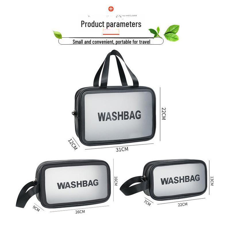 Borsa portaoggetti in PVC satinato stile coreano per trucco e cura della pelle impermeabile