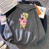 Cartoon Anime SpongeBob SquarePants New Casual Hooded Women's Couple Hooded Sweatshirts