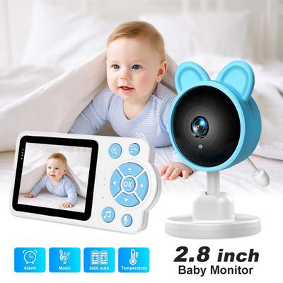 2,8-Zoll-Videomonitor mit Zweiwege-Audio für den Innenbereich, Überwachung von Mutter und Kind, 4-facher Zoom, intelligente Baby-Neugeborenen-Überwachungskamera