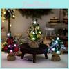 Luxe Mini Christmas Tree With Vibrant Colorful Lights And Shiny Ornaments For Festive Decor
