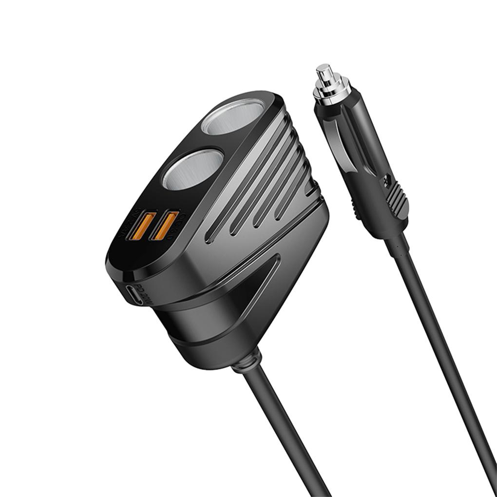 Plastic Convenient And Durable Cigarette Lighter Splitter For Car Charging Easy-to-install