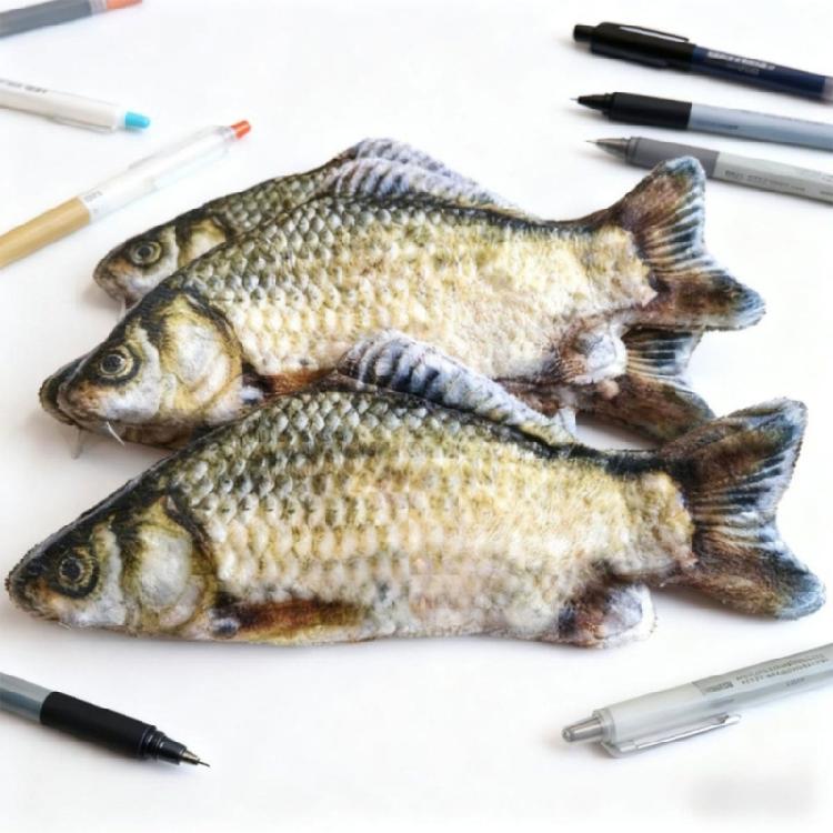 Fischförmige Federmäppchen Weiches Stoff-Federmäppchen Große Kapazität Stifte-Organizer Für Schule Büro Reisen und Täglich