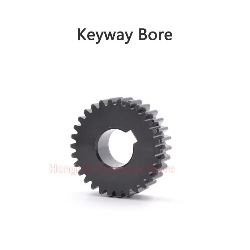 1PCS 45# Steel Spur Gear 2M 2 Module 12/13/14/15/16/17/18/19/20/21/22/23/24/25/26/27/28 Teeth Flat Cylindrical Gear Bore 10-30mm