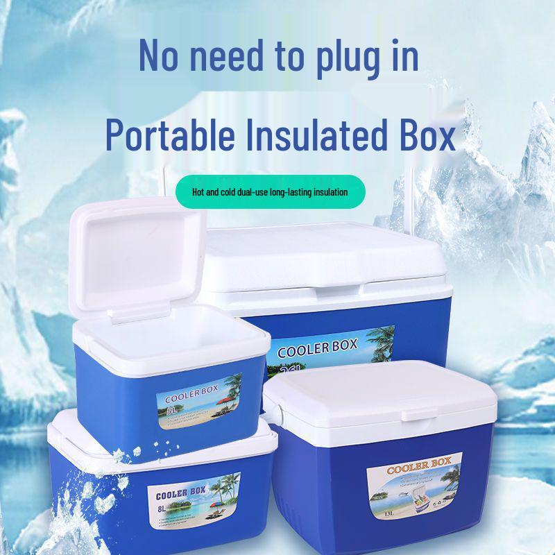 Portable Insulated Refrigerator Box for Car, Home, or Outdoor Use - Small/Medium Size for Fresh Cold Storage.