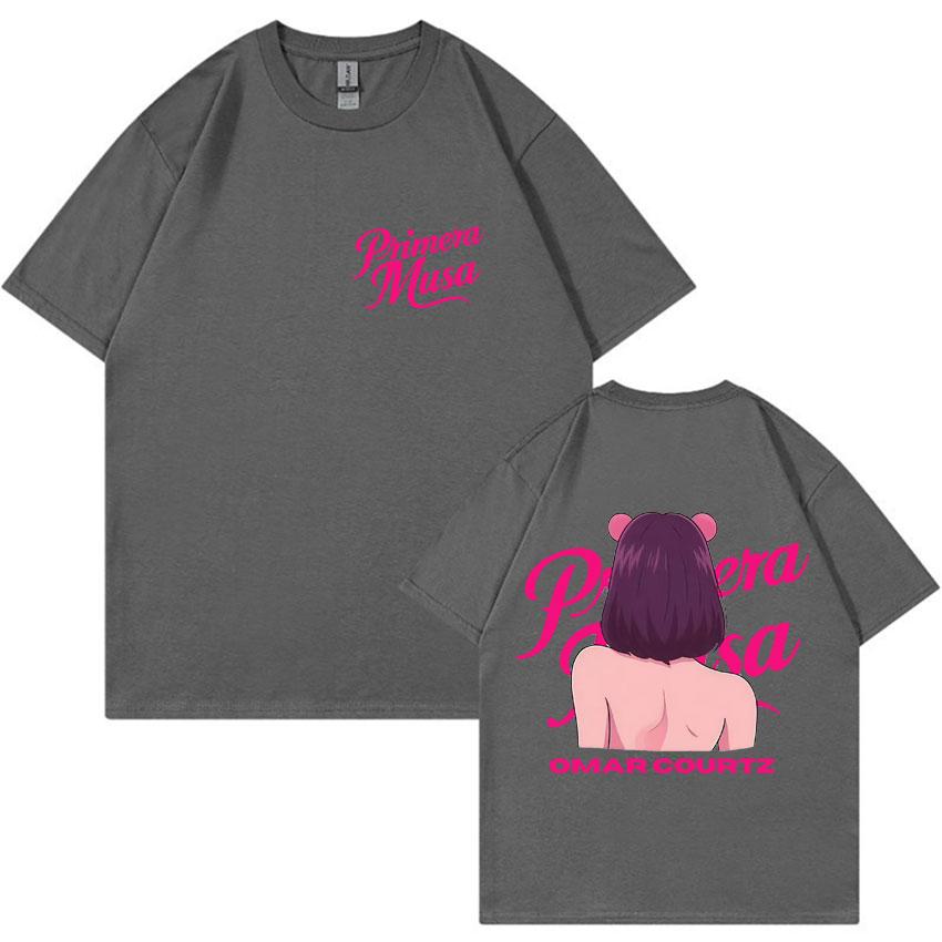 Rap Singer Omar Courtz Primera Musa 2026 Summer Mens Womens Street Pattern Aesthetics Hiphop Casual Cotton Tshirt