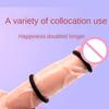 Cock Rings 3PCS Flash In The Night Lock Durable Silicone Penis Ring Sex Toys for Men Male Delay Ejaculation Scrotum Lock Ring