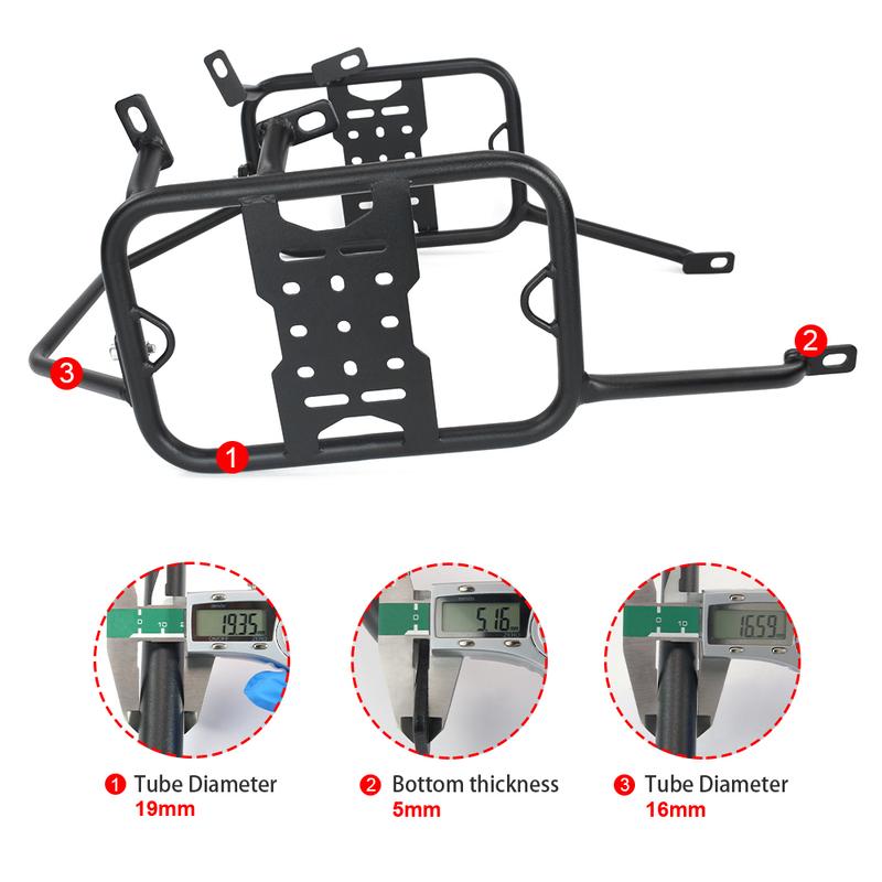 KLR 650 Side Pannier Racks Fit For KAWASAKI KLR650 2008-2018 Motorcycle Saddlebag Saddle Bag Support Guard Bars Mount Brackets