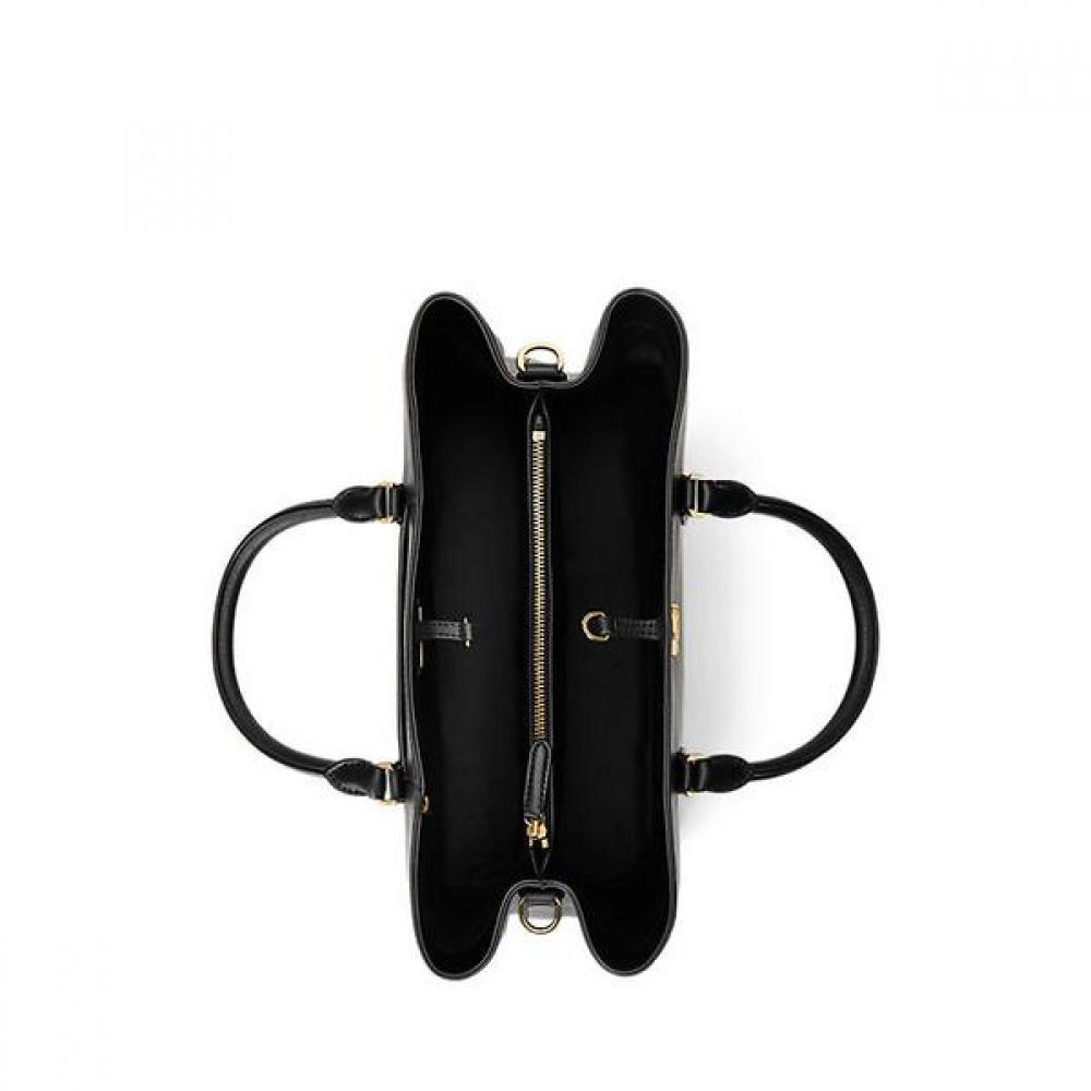 Bolsa de Mão Grande de Couro Marcy Lauren Ralph Lauren Walrbag08920098001