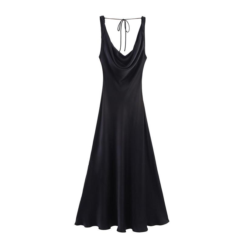 European & American Style Women's Silk Satin Dress - Sexy, Hot Girl Fashion