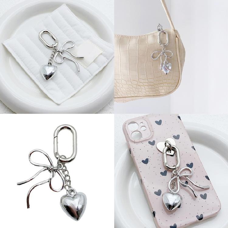 Bowknot Alloy Charm Keychain Bag Ornament Fashion Handbag Ornament Key Charm Alloy Texture Suitable for Various Occasion