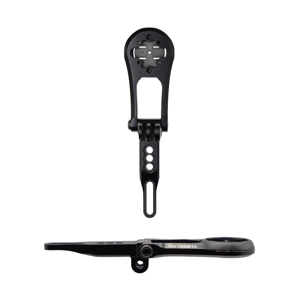 Garmin Edge Cycle Computer Combo Mount Integrated Compatible with Garmin Cycle GoPro HERO Series or CatEye Lights [REC-Mount] (for