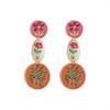 Charm Asymmetrical Enamel Dangle Earrings Flower Bohemian Dangle Earring  Women
