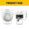 20x 3/4" Round White Side Marker LED Light With Stailness Base Truck Trailer USP