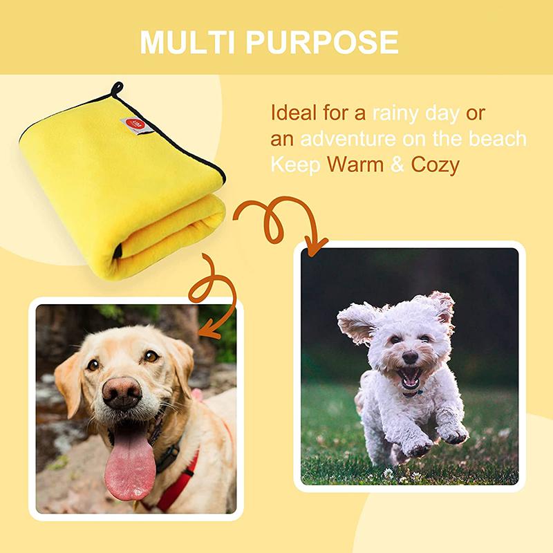 Quick-drying Dog Cat Towels Soft Fiber Dogs Towels Super Absorbent Pet Bath Towel Bathrobe Cleaning Washcloth Dog Accessories