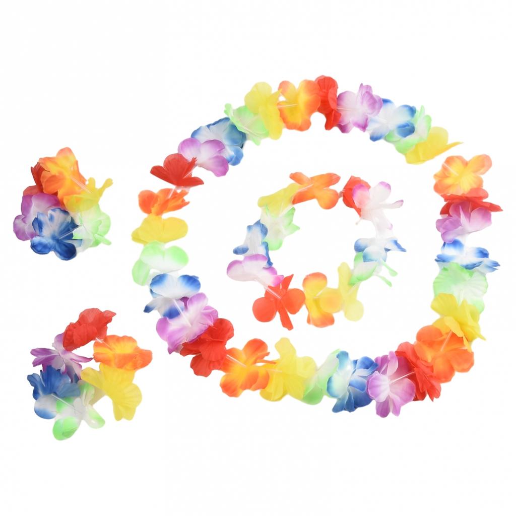 Barn Hawaiian Hula Dans Grässkjorta Halsband Pannband Armband Maskeraddräkt/Kostym