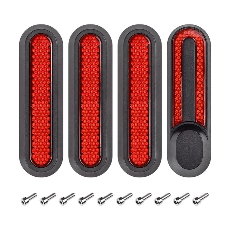 Electric Scooters Front Fork Decorative Cover Scooters Side Reflective Strap Sticker Safety Decoration Night Reflector